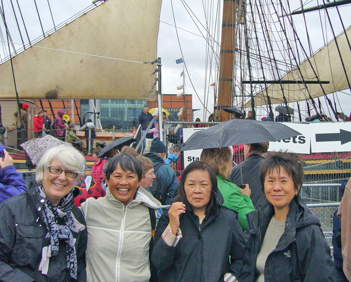 the girls at the Tall Ships